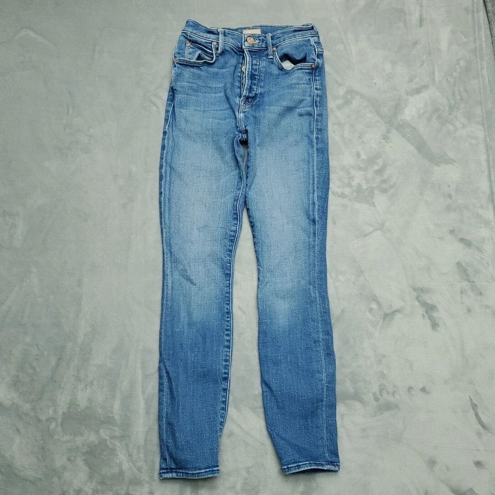 Mother Jeans Womens‎ 23Blue Denim Super Stunner Ankle Double Vision Heart Pocket